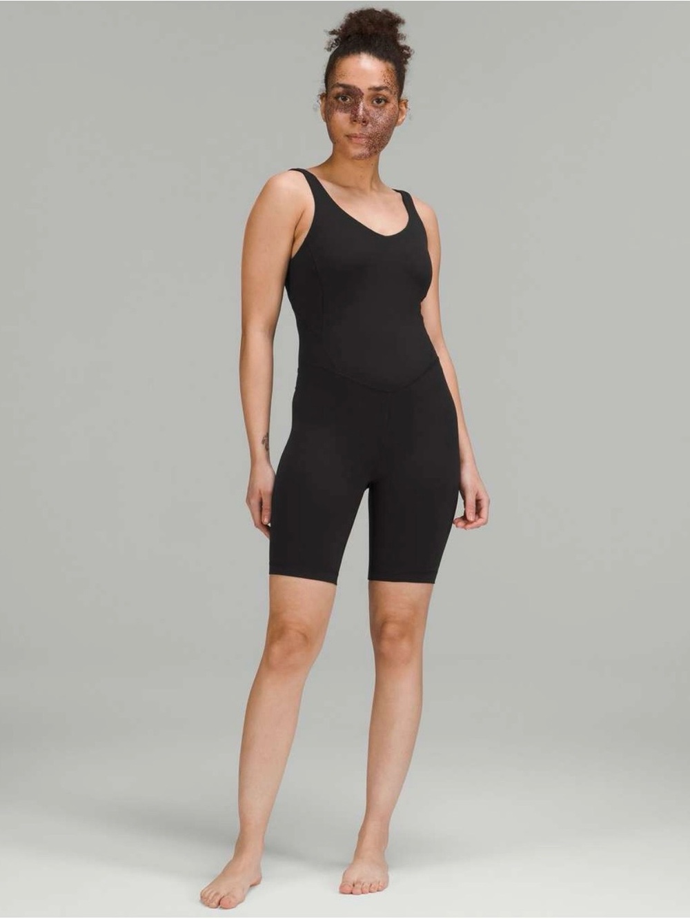 Lululemon Align Onesie 8” Black Nulu Romper Size 8